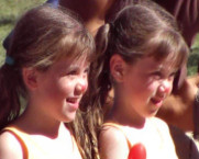 Young twin girls